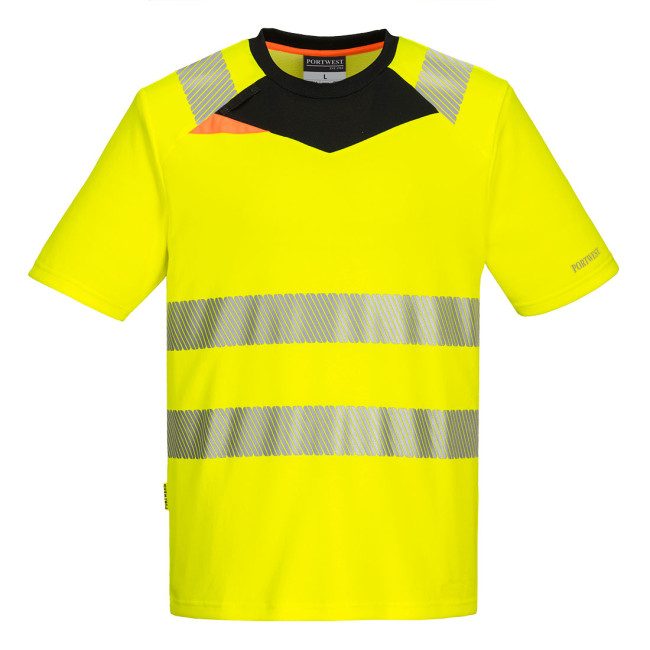 DX4 Tee-shirt Haute Visibilité S/SJaune/Noir - Portwest