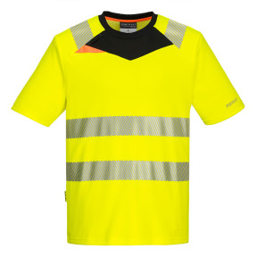 DX4 Tee-shirt Haute Visibilité S/SJaune/Noir - Portwest