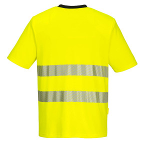 DX4 Tee-shirt Haute Visibilité S/SJaune/Noir - Portwest