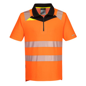 DX4 Polo Haute Visibilité MC Orange/Noir - Portwest