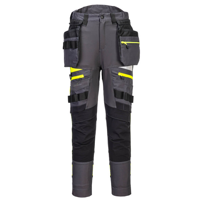 DX4 Pantalon à poche de holster détachable pour femmes Gris Métal - Portwest