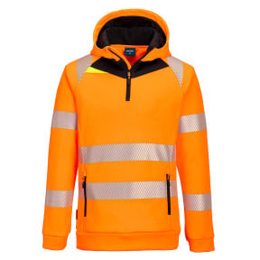 DX4 Hi-Vis 1/4 Zip Hoodie Orange/Noir - Portwest