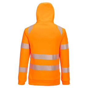 DX4 Hi-Vis 1/4 Zip Hoodie Orange/Schwarz - Portwest