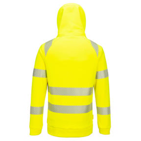 DX4 Hi-Vis 1/4 Zip Hoodie Geel/Zwart - Portwest