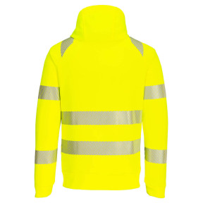DX4 - Hoodie met rits Hoge Zichtbaarheid Geel/Zwart - Portwest