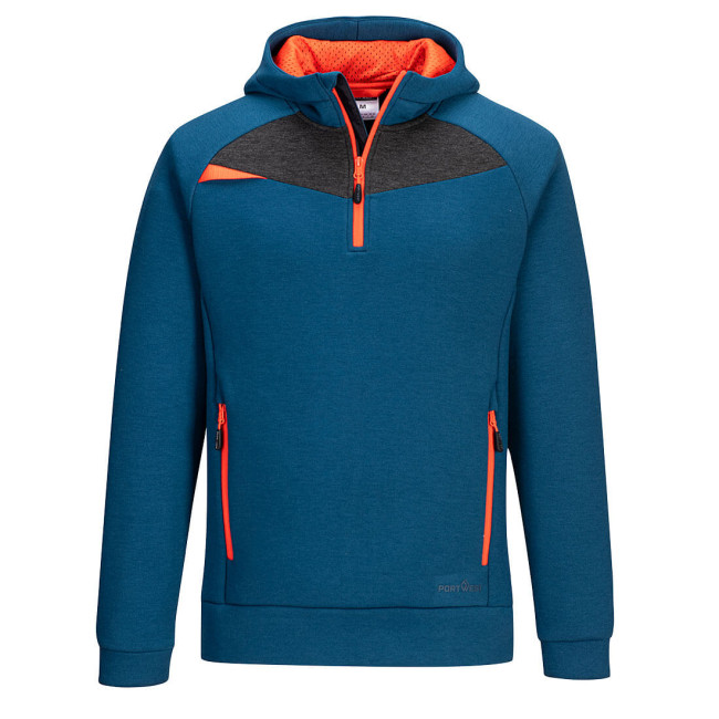DX4 - Bluza z kapturem na zamek Niebieski Metro - Portwest