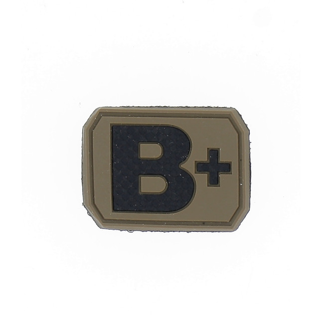 Patch 3D de groupe sanguin B+ Coyote - Miltec Patch 3D de groupe sanguin B+ Coyote - Miltec