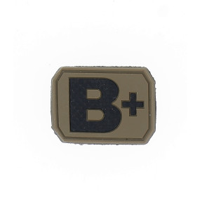 3D patch bloedgroep B+ Coyote - Miltec