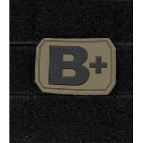 3D patch bloedgroep B+ Coyote - Miltec