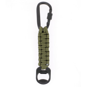 Sleutelhanger van paracord groen od met flesopener - A10 Equipment