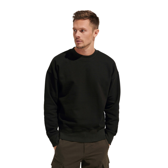 Unisex Sweatshirt mit Rundhalsausschnitt schwarz - Sol's