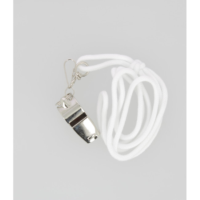 Sifflet chrome avec cordon blanc - Patrol