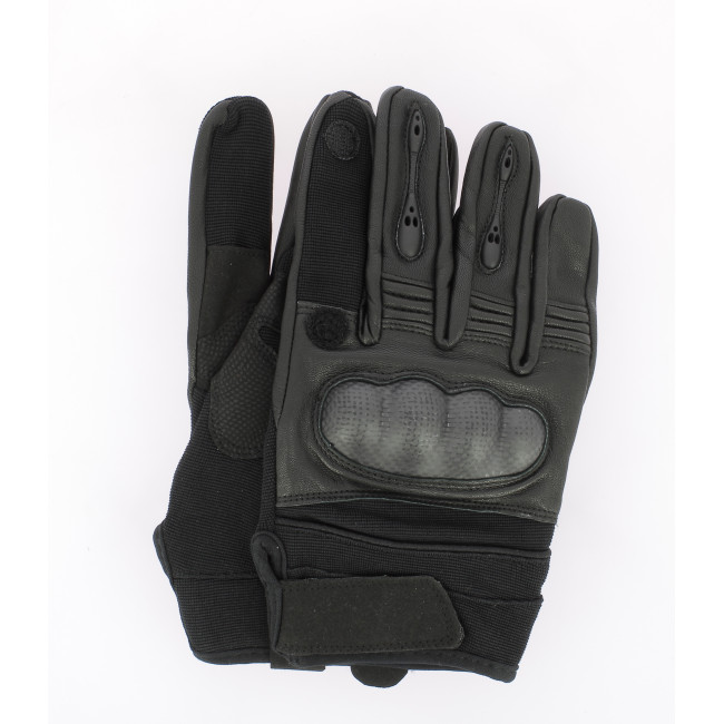 Gants Tactical GEN.II cuir Noir - Miltec
