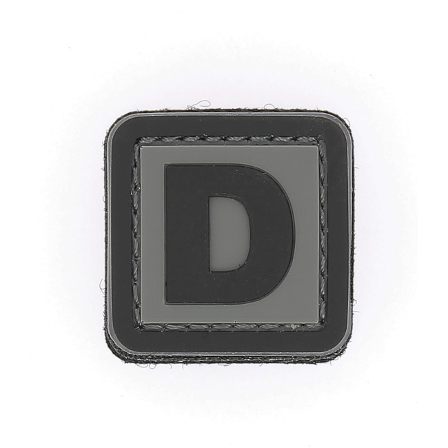 Naszywka 3D PVC litera D - 101 Inc