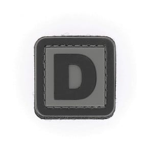 Patch 3D en PVC lettre D - 101 Inc