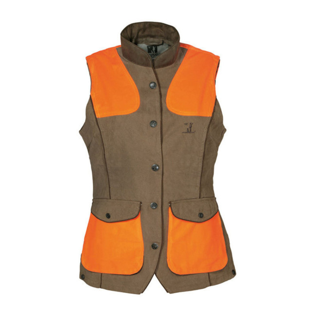 Gilet femme Rambouillet Original Haute visibilité Marron / Orange - Percussion