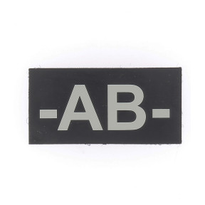 Infrarot-Blutgruppen-Patch AB- Schwarz - Defcon 5