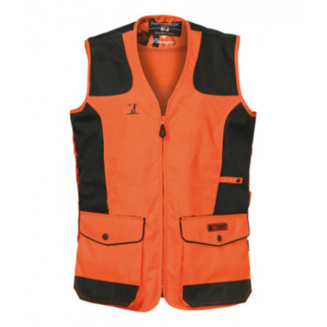 Kinder-Treibjagdweste Khaki / Orange - Percussion