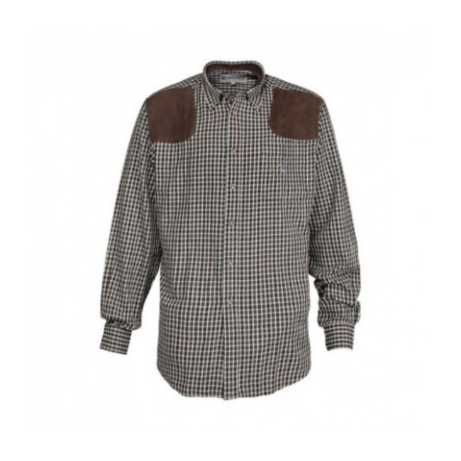 Chemise chasse Sologne Marron / Vert - Percussion