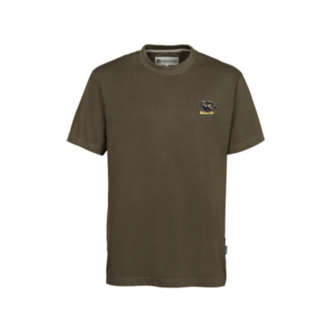Jagd T-Shirt mit gesticktem Wildschwein - Percussion