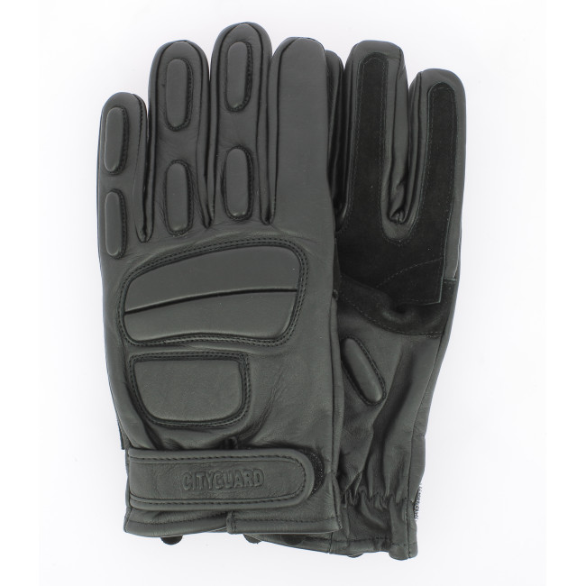 Gants d'intervention cuir Noir - CityGuard