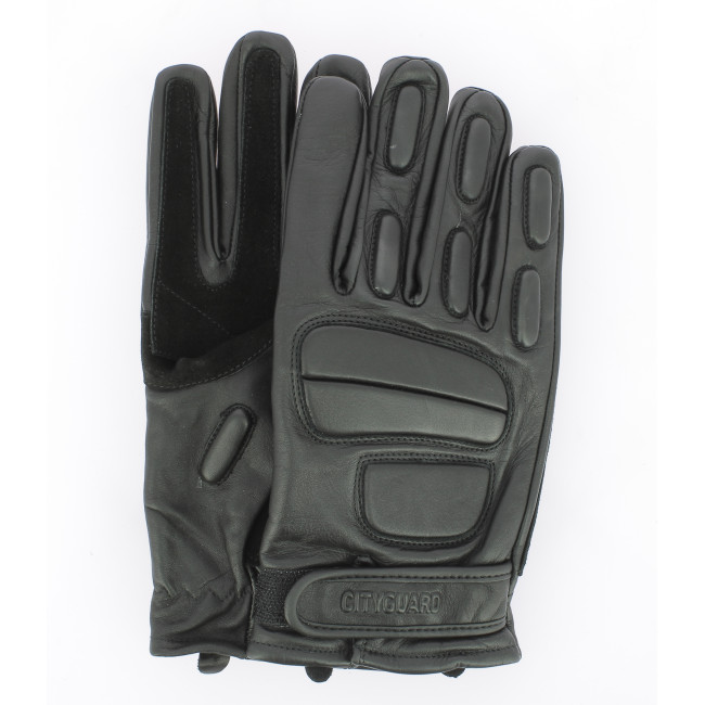Gants d'intervention cuir Noir - CityGuard