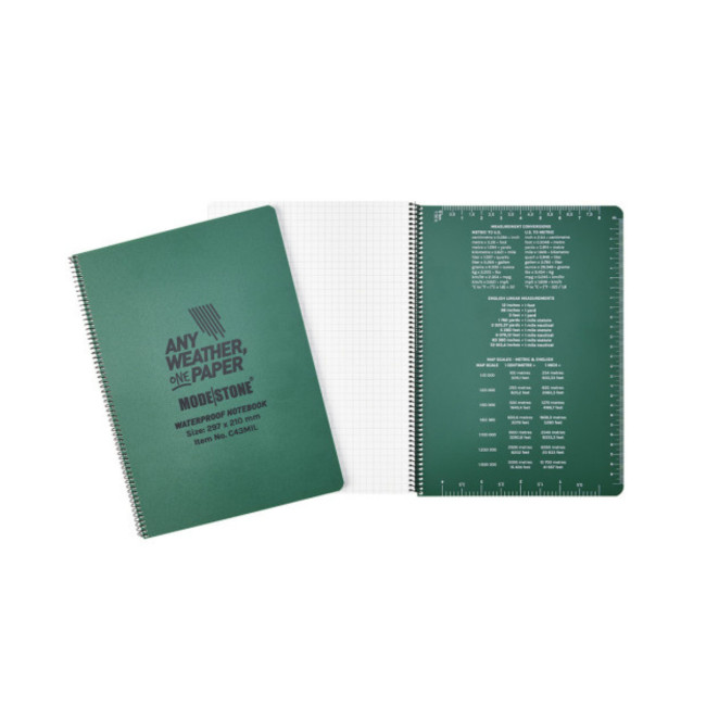 Carnet tout-temps 100 pages 210 x 297 cm vert olive - Modestone