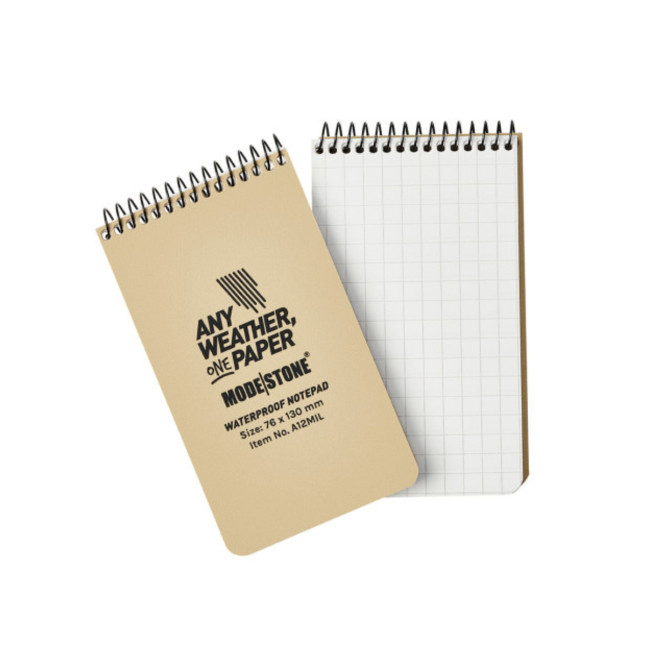 Allwetter-Notizbuch 100 Seiten 76 x 130 cm tan - Modestone
