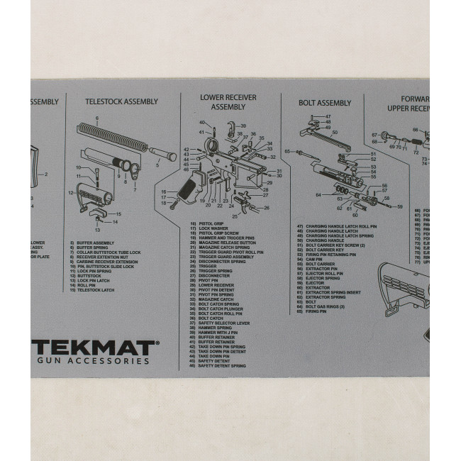 Tapis de démontage pour AR-15 Gris - Tekmat