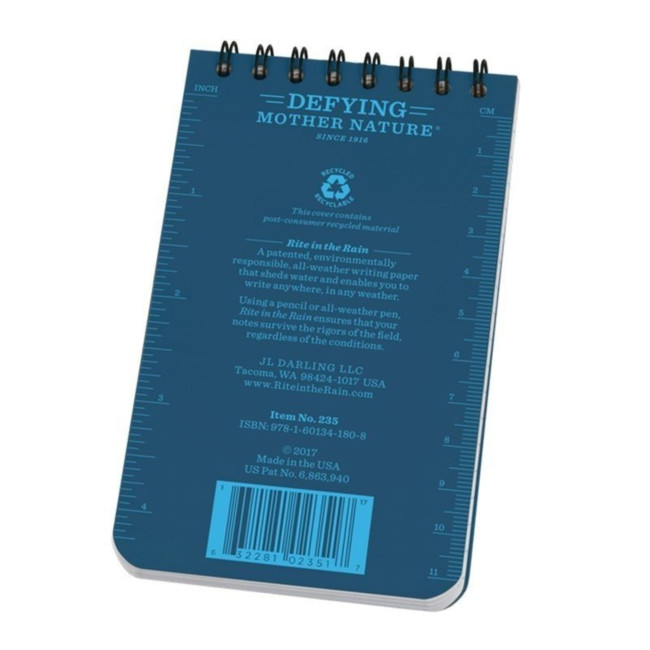 Notebook 3 x 5 bleu - Rite in the rain