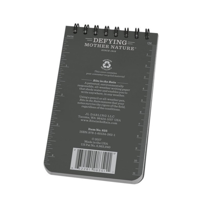 Notebook 3 x 5 gris - Rite in the rain