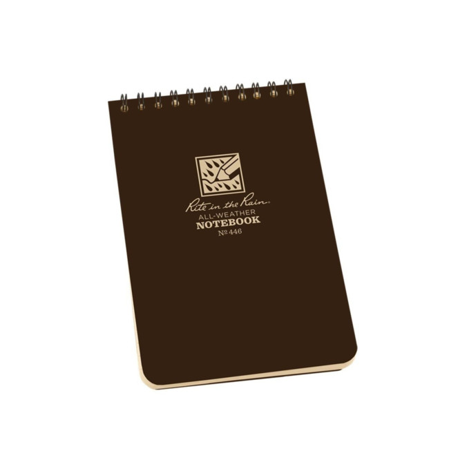 Notizbuch 4 x 6 braun - Rite in the rain