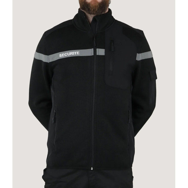Mikrofleece Sicherheitsweste Nevada schwarz - Force Series