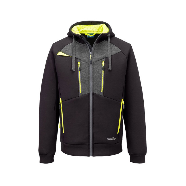 Bluza z kapturem i zamkiem DX4 Czarna - Portwest