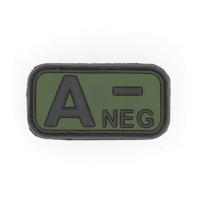 3D PVC bloedgroep patch A- Groen - 101 Inc