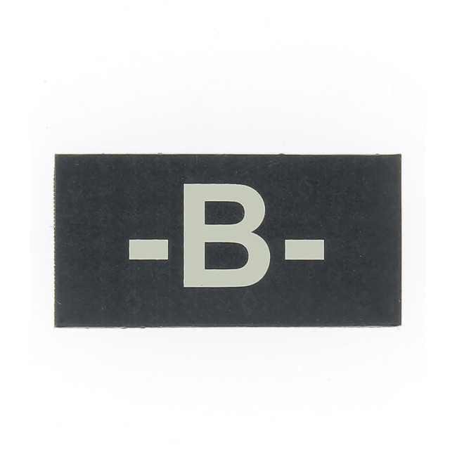 Patch de groupe sanguin Infrarouge B- Noir - Defcon 5