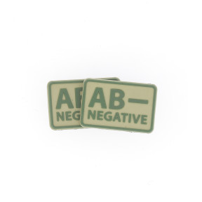 2er-Set Blutgruppen-Patches AB- Coyote - Helikon