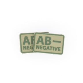 Set van 2 bloedgroep patches AB- Coyote - Helikon
