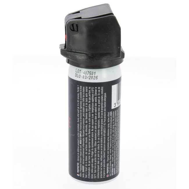 Aérosol lacrymogène anti-agression gel poivre 50 mL - A10 Equipment