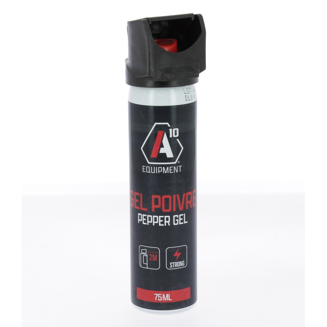 Aérosol lacrymogène anti-agression gel poivre 75 mL - A10 Equipment