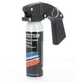 Aérosol spécial Force de l'ordre Gel Poivre 100ml avec poignée - Le Protecteur
