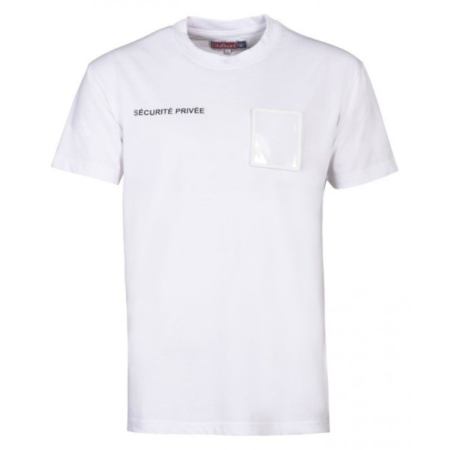 T-shirt Veiligheid Wit met groot matrikelnummer venster - CityGuard