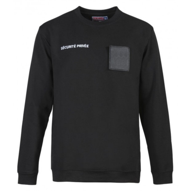 Veiligheid Sweatshirt Zwart met groot matrikelnummer venster - CityGuard
