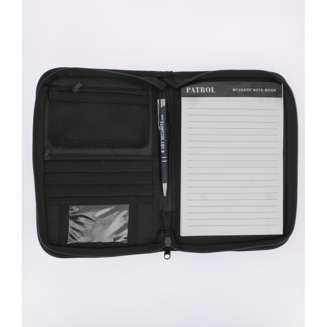 Pochette porte documents Opex avec bloc A5 noire - Patrol
