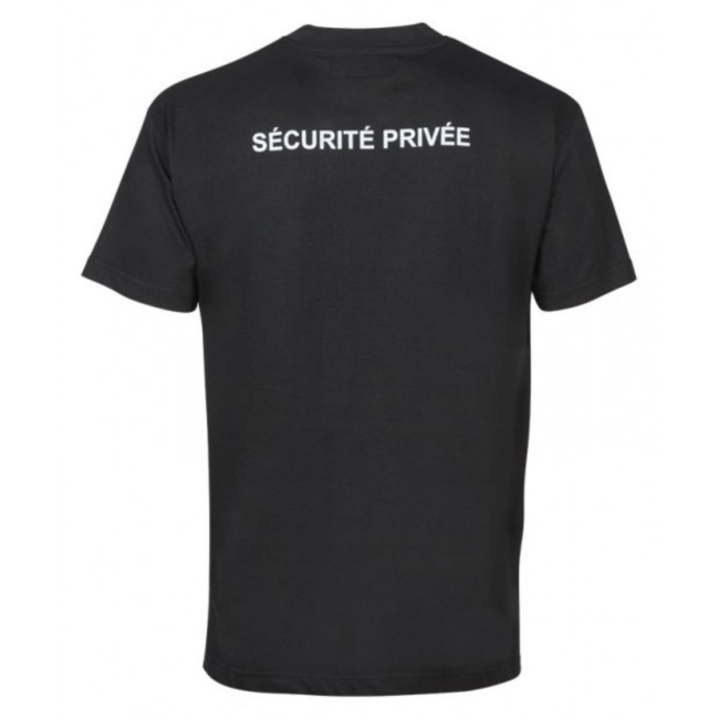 Tee-shirt Sécurité Noir avec fenêtre matricule à broder - CityGuard
