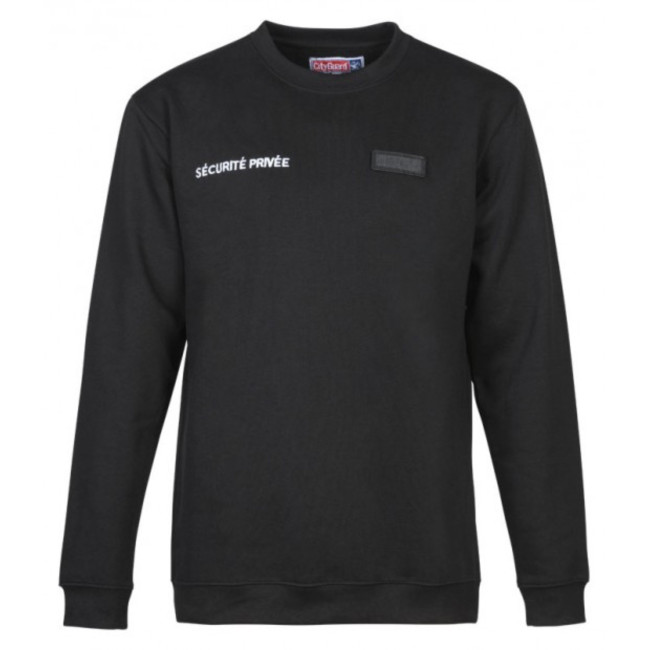 Bluza Ochrona Czarna z okienkiem na numer identyfikacyjny do wyszywania - CityGuard