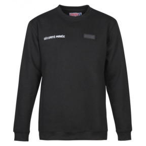 Sweat avec fenêtre matricule à broder Sécurité Privée - Noir - CityGuard
