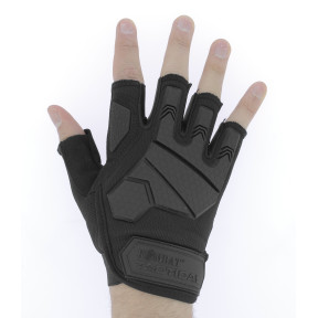 Rękawice bez palców Alpha Tactical Czarne - Kombat Tactical