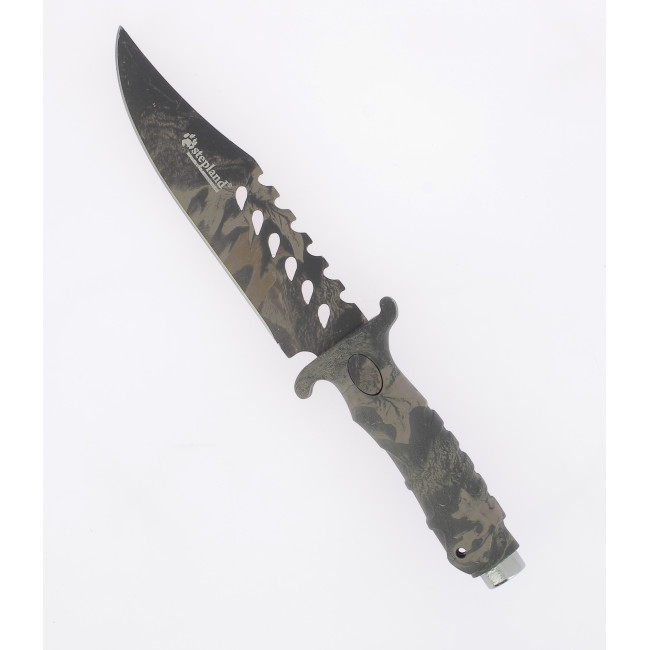 Couteau camo à lame fixe - Stepland