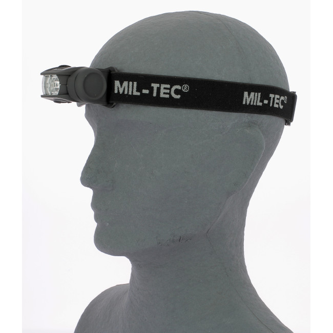 LED-Stirnlampe 4 Farben schwarz - Miltec